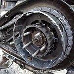 Inside the primary chaincase