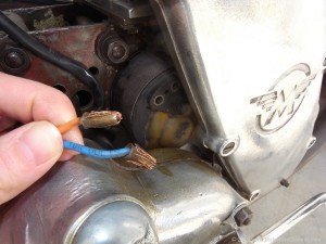 Removing the dynamo connections to the voltage regulator